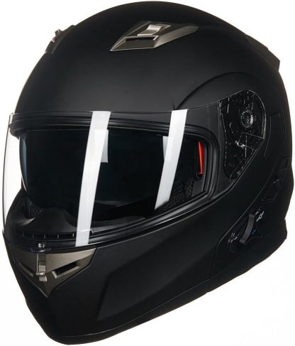 ILM - Casco de Motocicleta Modular Integrado con Bluetooth, con protección Solar para Mp3, Modelo 953/953 Pro