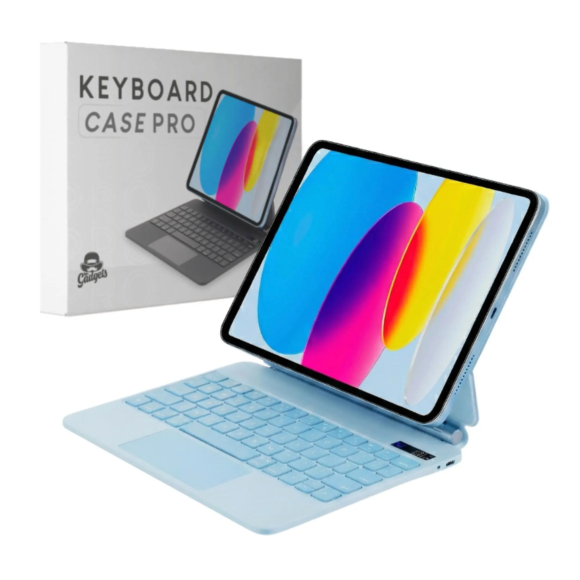 Mr. Gadgets Keyboard Case Pro Compatible Para iPad Funda Teclado Rgb En Español Ñ Magnética Teclado Mágico Conexión Inalambrica