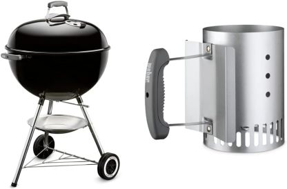 Weber, Asador Original Kettle Premium 22 Negro Adulto Unisex, Negro (Black), Pulgadas Premium