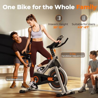 YOSUDA Bicicleta estática de ciclismo para interiores / imán, bicicleta de bicicleta con soporte para iPad y cojín de asiento cómodo
