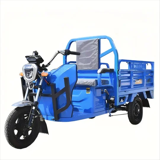 Triciclo eléctrico, triciclo de carga, capacidad de carga 500 kg-750 kg, tamaño: 116*44.1*52.4 pulgadas, para satisfacer una variedad de necesidades de carga.