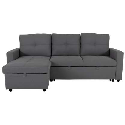 SOFÁ CAMA CON ALMACENAMIENTO TRIBECA GRIS CLARO