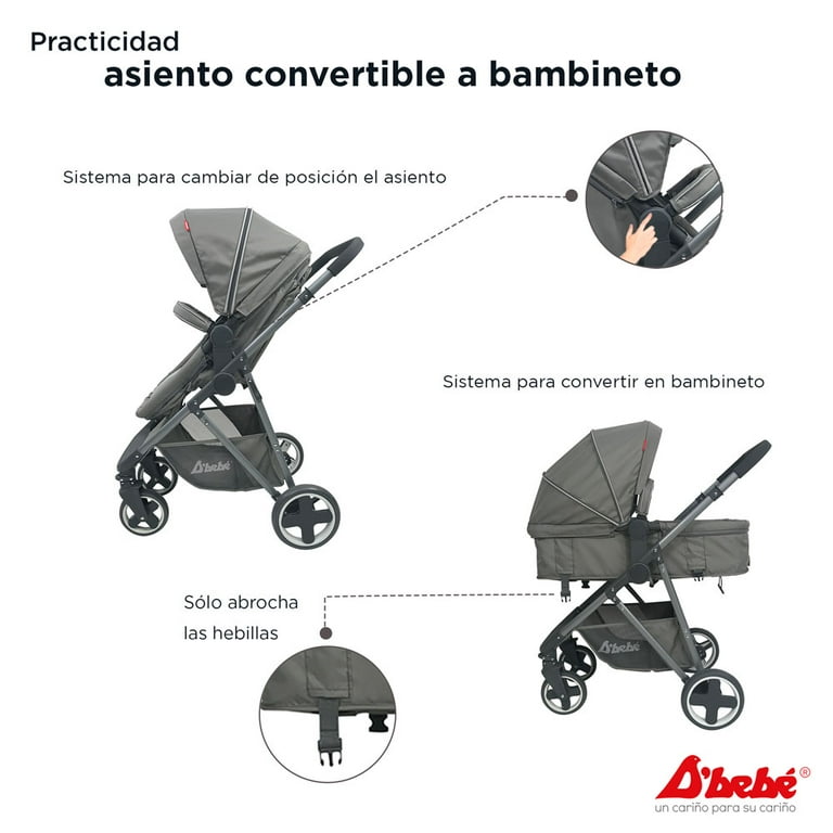 Carriola Travel System Queen Gris D'Bebé 43