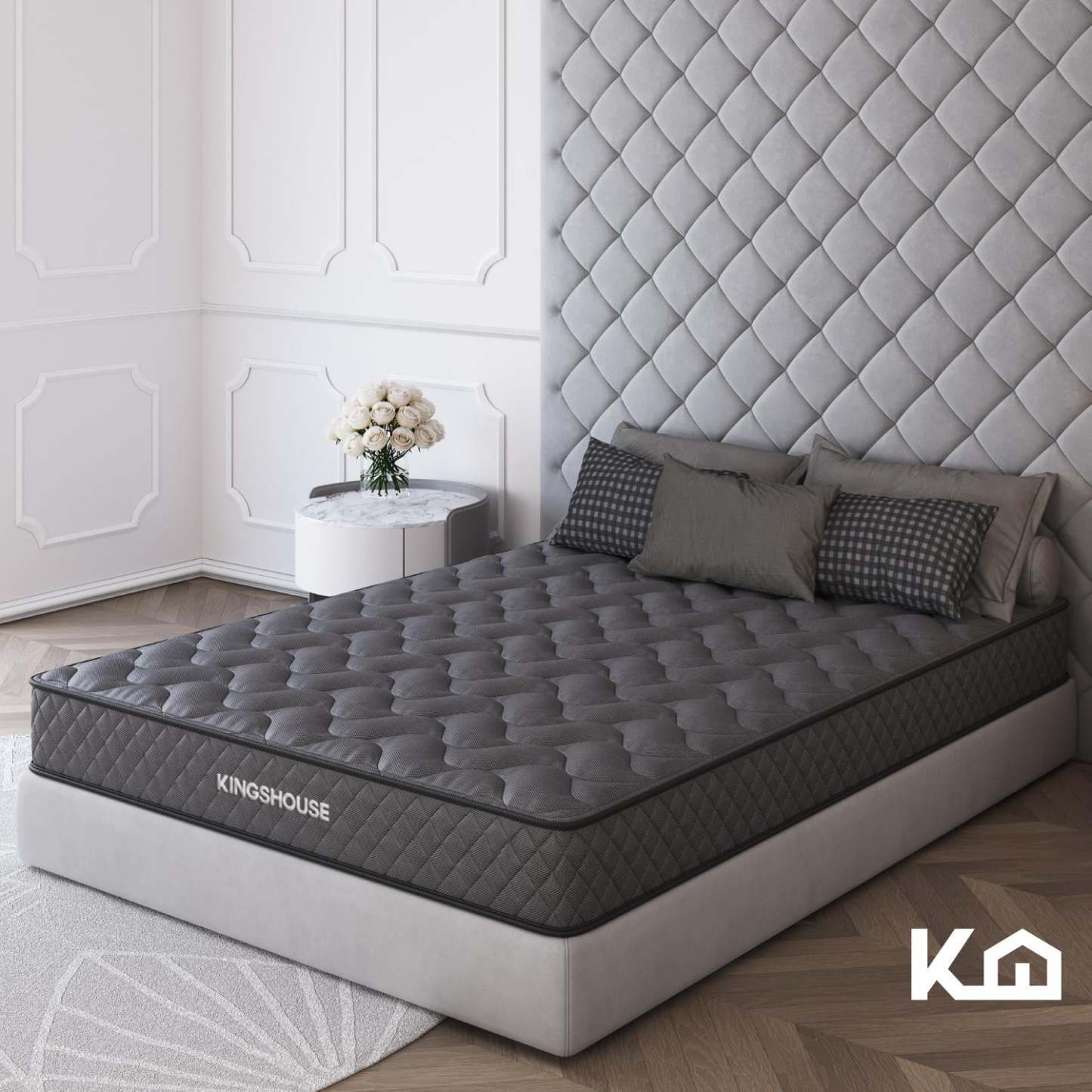 Colchon Matrimonial En Caja 15cm Alto KingsHouse blanco Kingshouse KHCESPMB