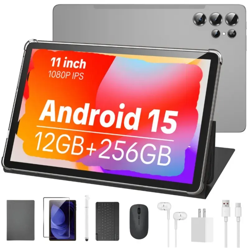 10.1 Inch Tablet | 8 Core Android 15.0 | 8GB RAM 256GB Storage | Dual Cameras | Bluetooth-compatible | Batería 10000mAh | WiFi 5G |