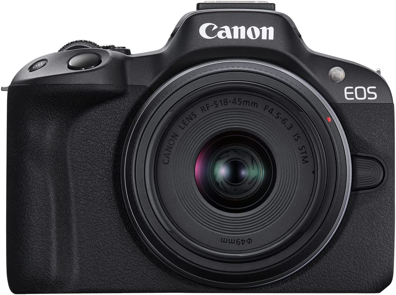 Canon EOS R50 Cámara de vlogging sin Espejo (Negro) con RF-S18-45mm F4.5-6.3 es Lente STM, 24.2 MP, Video 4K, detección y Seguimiento de Temas, Compacto, conexión de Smartphone, creador de Contenido