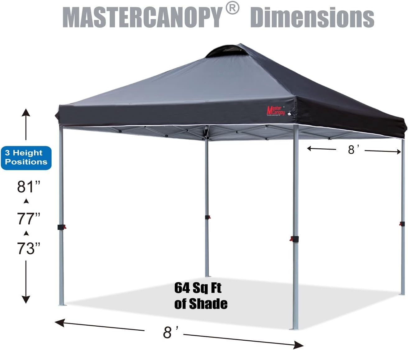 MASTERCANOPY - Tienda de campaña emergente Duradera con Bolsa Enrollable