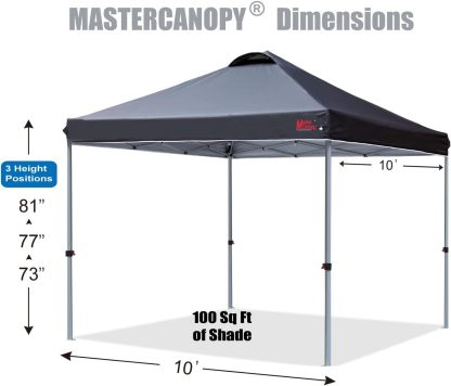 MASTERCANOPY - Tienda de campaña emergente Duradera con Bolsa Enrollable