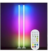 Dosyu 2 Lámparas de Pie 1.5m LED RGB Audiorítmica Control Remoto