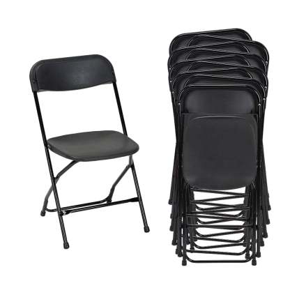 SET DE 10 SILLAS PLEGABLES PARA EVENTOS COLOR NEGRO GARDECOR