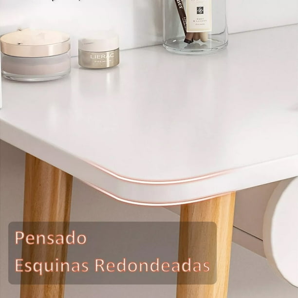 Tocador De Dormitorio Con Espejo Led Cajone Compacto Moderno