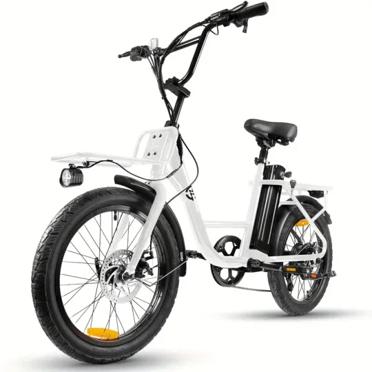 Bicicleta eléctrica para adultos con motor de 750 W, bicicleta eléctrica de carga de 20 MPH, 32 millas de largo alcance, scooter eléctrico de movilidad para adultos, 48 V, 10 Ah, alta capacidad