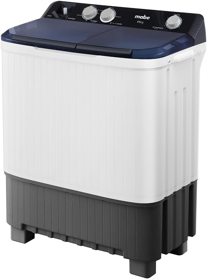 Mabe LMDX1123HBAB0 Lavadora Semi-Automática, 11 kg, color blanco