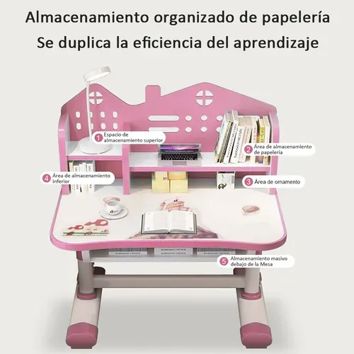 Juego De Silla Y Escritorio De Altura Ajustable Para Niños