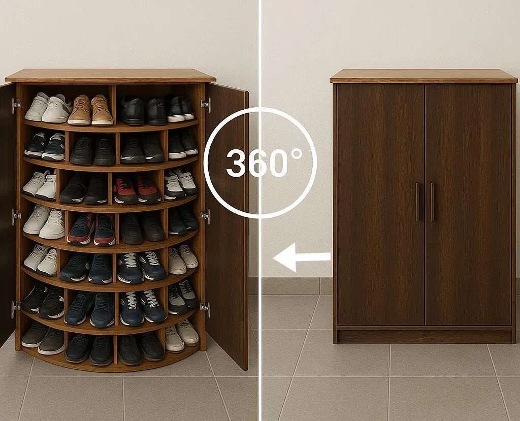 Infinity Shoe Rack �� Zapatera Giratoria 360�� | 50+ Pares, Armado en 3 Min