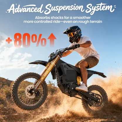 🔥QRONGE X1 Spark eBike - Unisex All-Terrain Mountain Bike with All-Terrain Tires, 4500W Mid-Drive Motor, 60V 28.8Ah Battery, 60 Mi Range, 50MPH Speed, Suspension, for Adults & Teens, Bicicleta Electrica bicicleta electrica