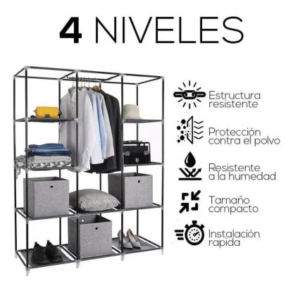 LERFM Closet Armable Ropero Rack Guardaropa Recamara Organización, Bonito, Práctico Y Resistente. Armario Plegable Organizador de Ropa,navidadRebajas de fin de año,Dazy ,Sheglam