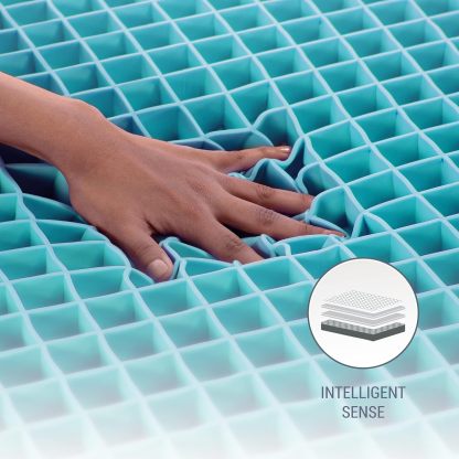 Sognare Sense Colchón Tamaño Queen Size, híbrido de Memory Foam y Gel, Densidad Semi Firme, Fresco con Funda Removible Lavable. 100 Noches de Garantía.