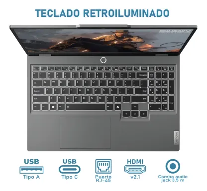 Laptop Gamer LENOVO LOQ NVIDIA GeForce RTX 3050 AMD Ryzen 5 32GB RAM 1TB SSD Windows 11 Home
