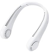 DOSYU Ventilador de Cuello Portátil, 3 Velocidades, Recargable, Uso Interior (Blanco)