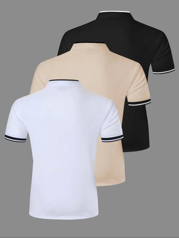 6 Pack Men's Quick Dry Performance Polo Shirts, Stylish Fitted Golf Shirts, Casual Comfortable Cotton Blend for Everyday Wear, Athletic Quality Sports