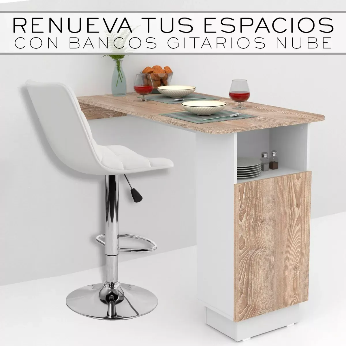 3pzs Bancos Con Respaldo Giratorios Para Barra Cocina Bar