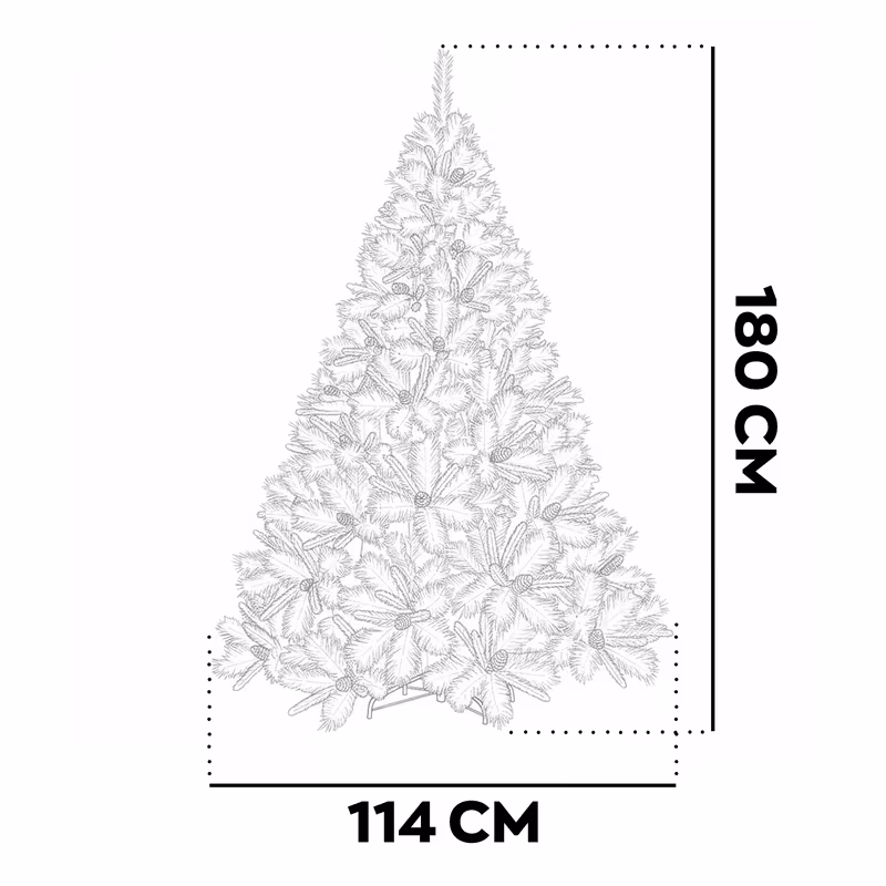   de navidad tradicional de   con   en pvc y pp, ø114x180h cm, 668 puntas Detalles del producto 4