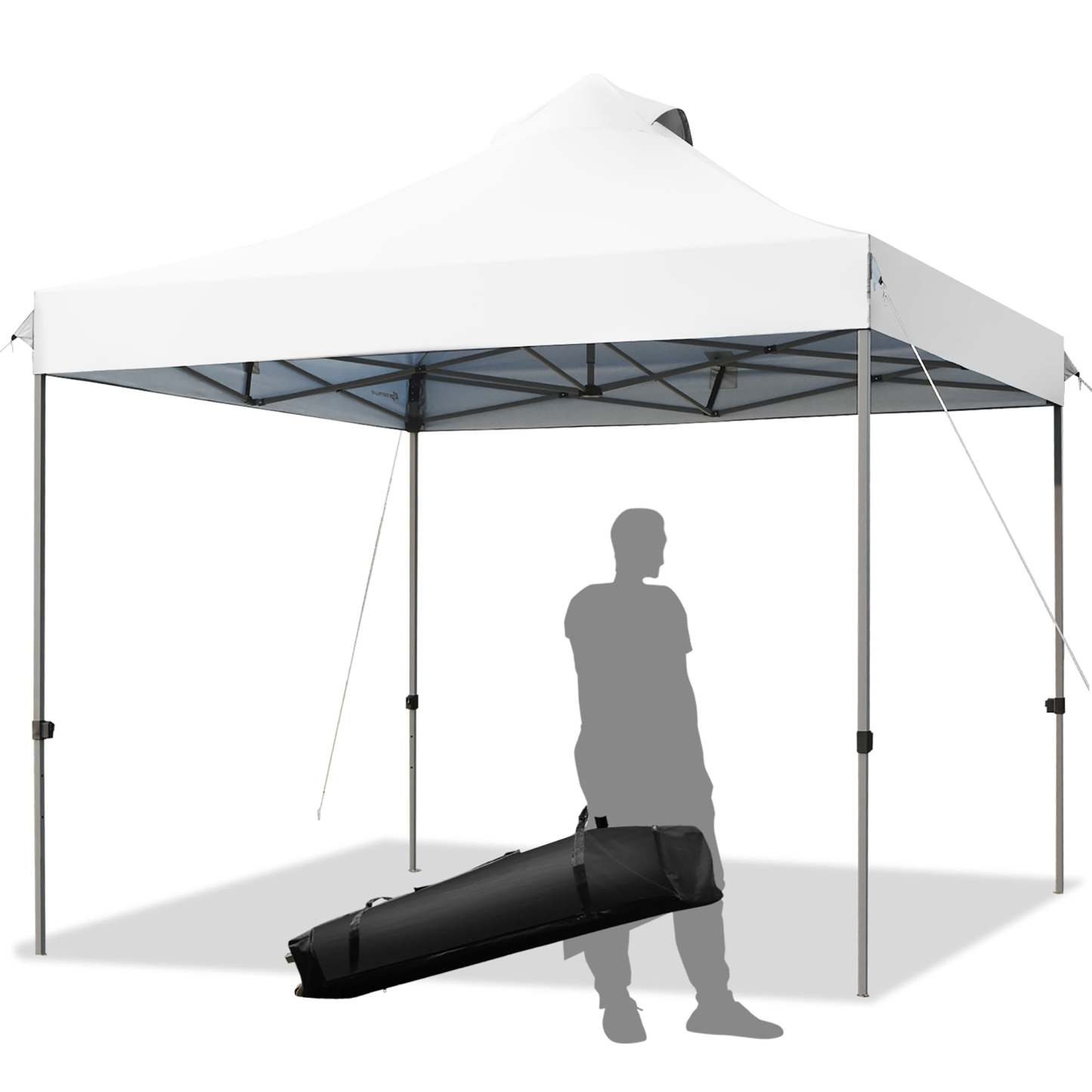 Costway Toldo de 3 mx 3 m, toldo emergente, toldo con bolso con ruedas, toldo plegable port��til, tienda de campaa con dosel impermeable 3 mx 3 m, gazebo para exteriores, toldo con ajustable altura