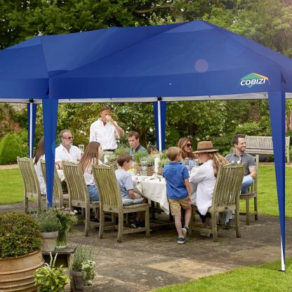 COBIZI - Toldo desplegable de 10 x 20 Pulgadas con 6 Paredes Laterales, toldo Impermeable para Eventos al Aire última intervensión, UPF 50+ cenador portátil para Fiestas, Playa, Camping, Boda,