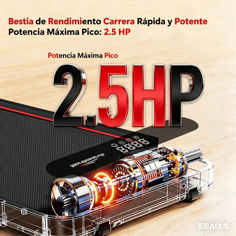 Cinta de Correr Plegable Northmarch 2.5HP, Silenciosa con Amortiguación y 6 Niveles de Inclinación, Máquina de Ejercicio para Casa Pequeña
