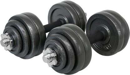 Altera Set de Mancuernas y Discos, Pesas Ajustables con Estuche para Ejercicio