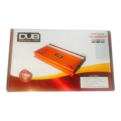 Amplificador Fuente Dub By Audiobahn DUB6004 2400w 4ch Para Woofer Naranja