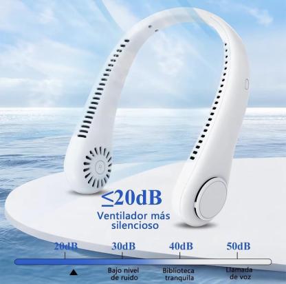 Bugu Ventilador De Cuello Recargable Para Hogar Oficina Fitness ABS Material Ventiladores De Refrigeración Portátiles Silencioso Ventilador de Cuello Sin Aspas
