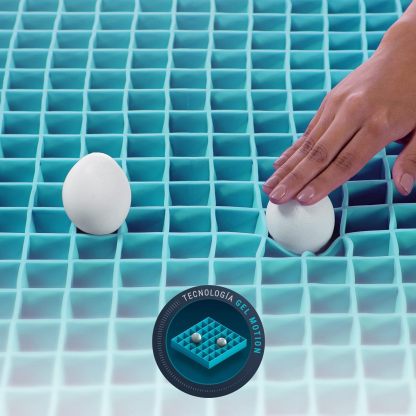 Sognare Sense Colchón Tamaño Queen Size, híbrido de Memory Foam y Gel, Densidad Semi Firme, Fresco con Funda Removible Lavable. 100 Noches de Garantía.