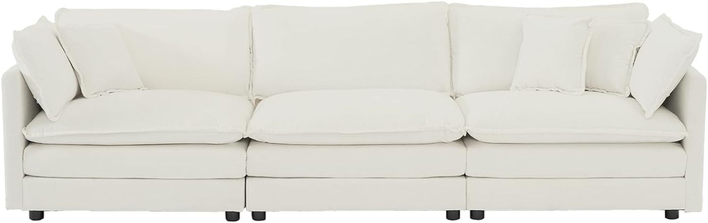 Neylory - Sofá de dos plazas con 2 almohadas para sala de estar, recámara, departamento, 2 plazas de felpilla para asiento profundo