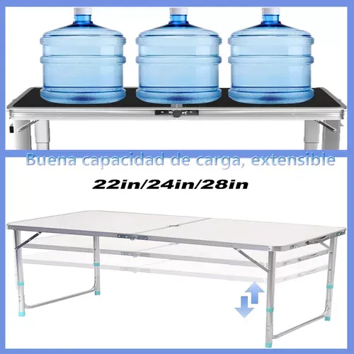 Mesa Plegable Portafolio Aluminio 1.2m Jardín Con 4 Sillas