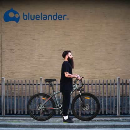 Bluelander Bicicleta Eléctrica para Adultos, Bicicleta Electrica Rodada 26, Velocidad Máxima de 32 km/h, 7 Velocidades, Potencia del Motor de 36 V/350 W, Pantalla, Frenos de Disco