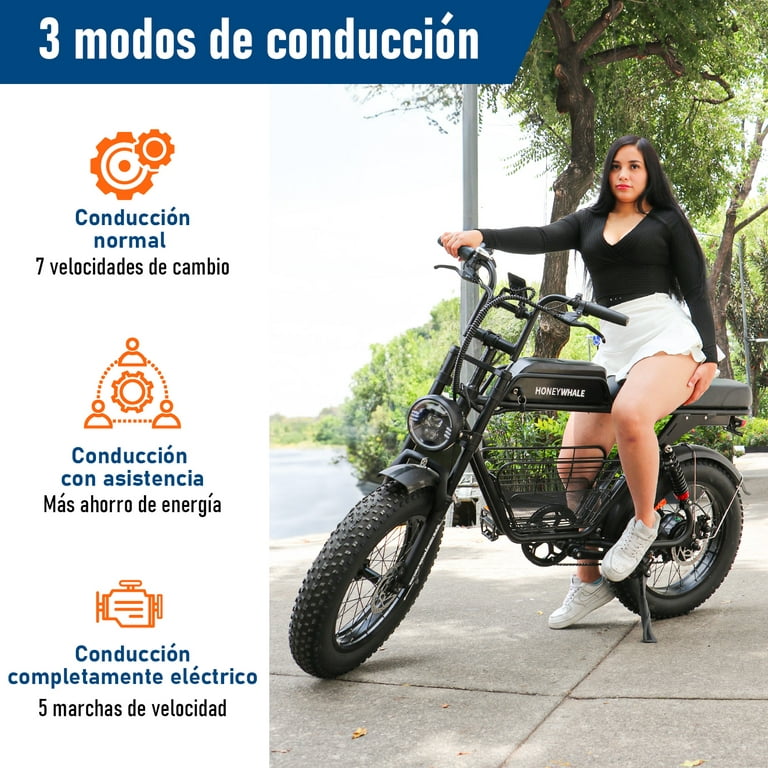 Bicicleta Eléctrica Honey Whale K7 Negro HONEY WHALE K7