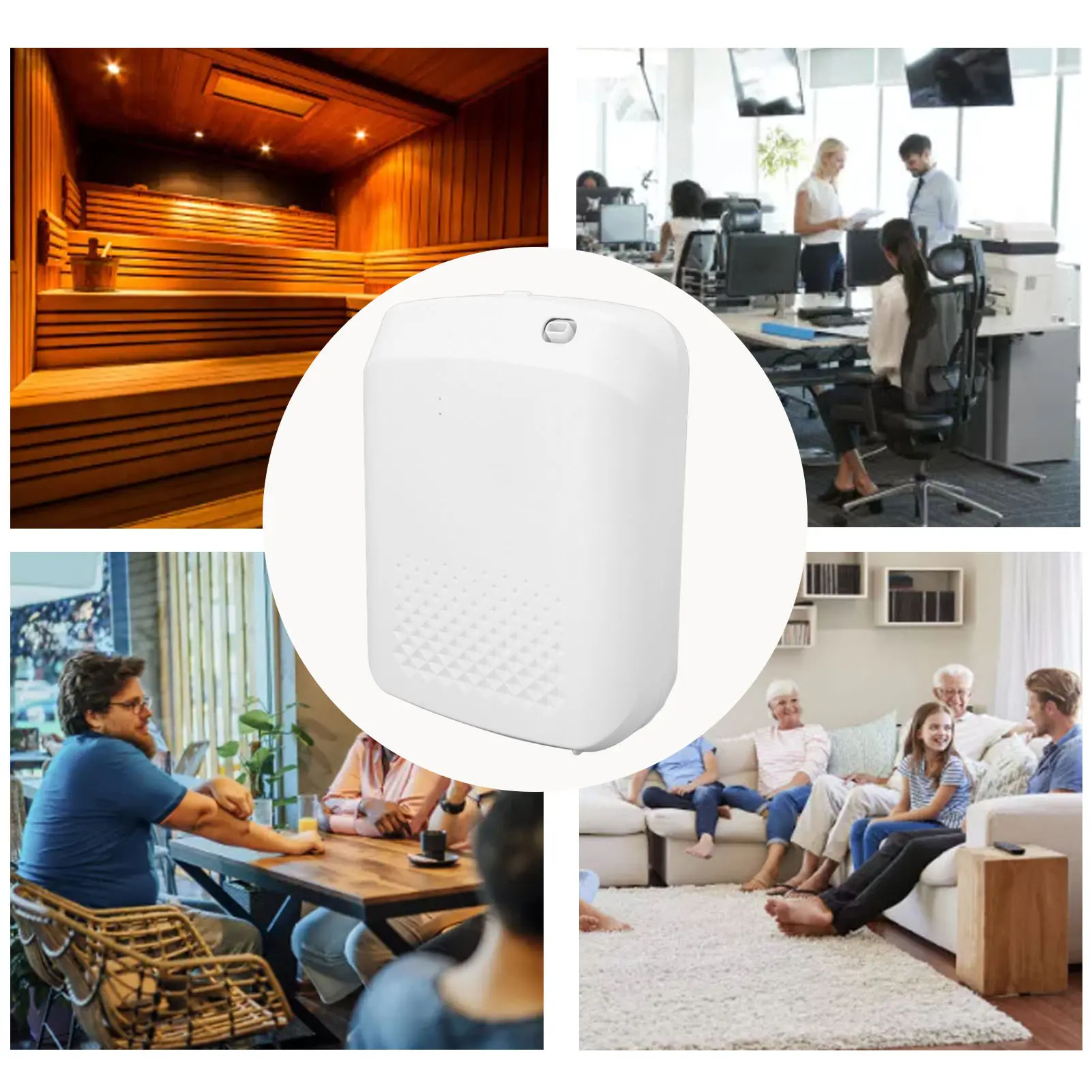 Difusor de Aceite Esencial Eléctrico de 400ml con Bluetooth para Hotel y Hogar con Control Remoto y Temporización Inteligente