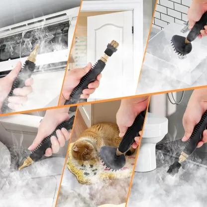 Limpiador de Vapor de Alta Presión, Máquina de Limpieza de Vapor de 2500W Portátil de Alta Temperatura para Baño, Humedad Ajustable para Uso Doméstico, Cocina, Grasa, Detalles de Coche
