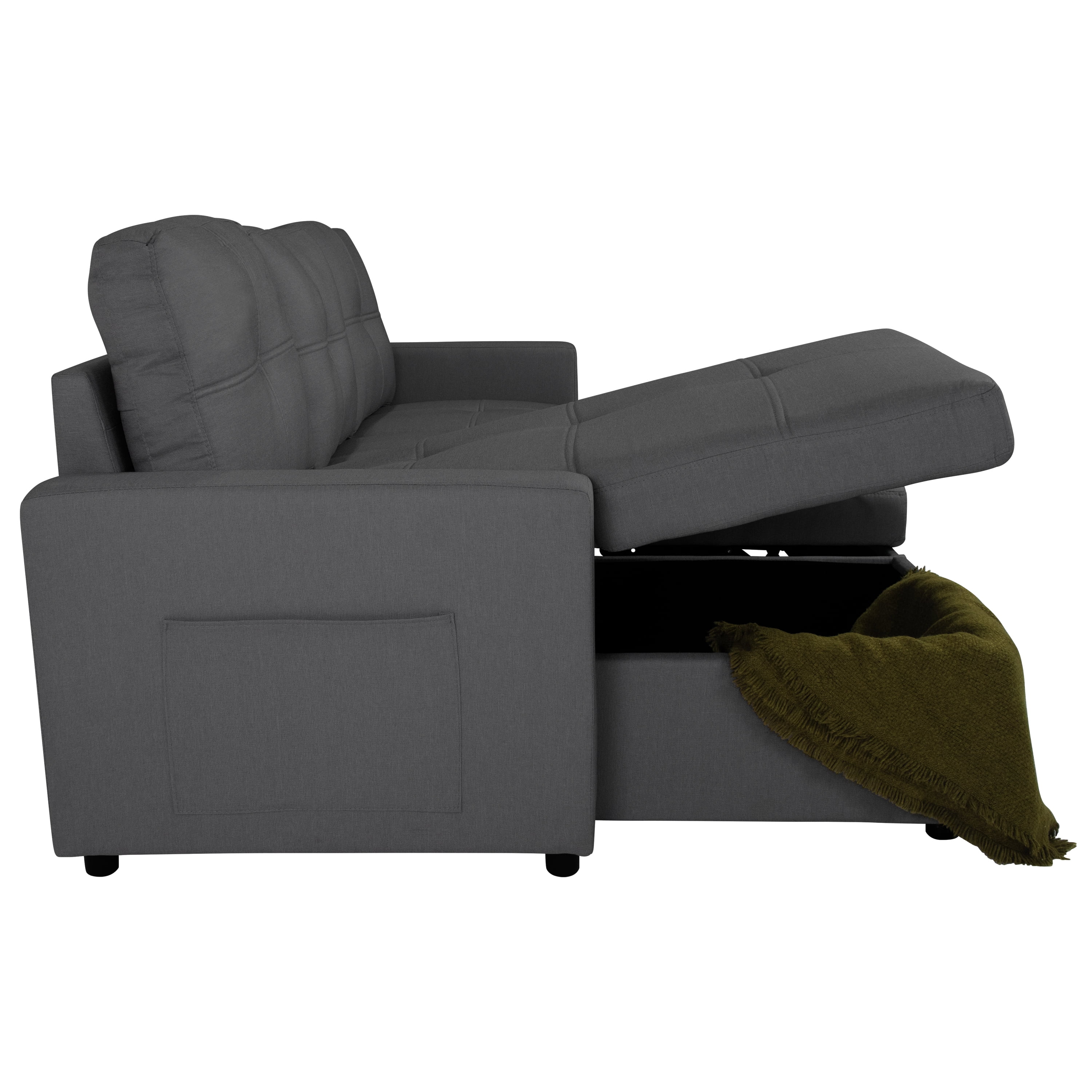 SOFÁ CAMA CON ALMACENAMIENTO TRIBECA GRIS CLARO