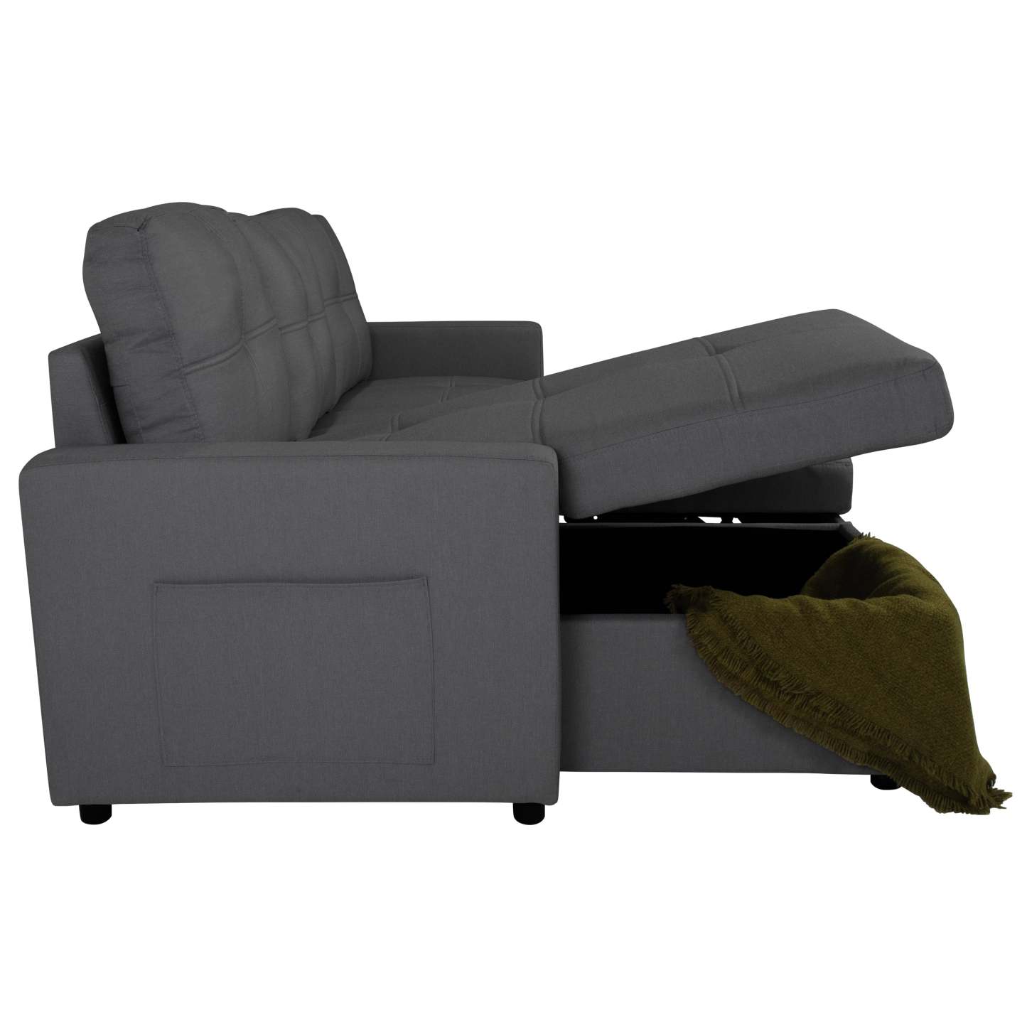 SOFÁ CAMA CON ALMACENAMIENTO TRIBECA GRIS CLARO