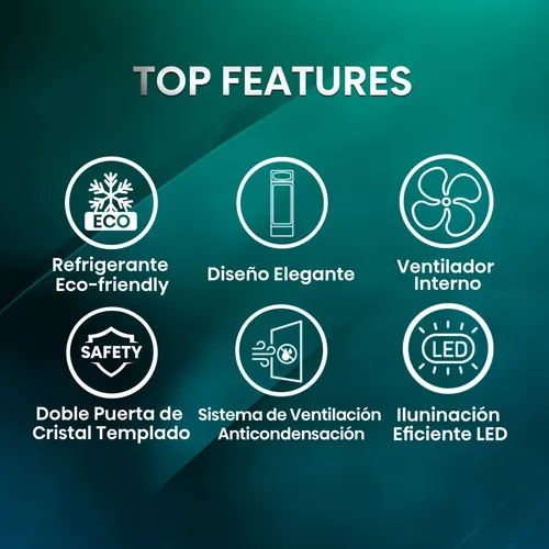 Hisense CVC494N3AWX Congelador vertical con puerta de cristal,13 pies cúbicos,Refrigerante Eco-friendly,Sistema de Ventilación Anticondensación,60x65x185cm(AnchoxLargoxAlto)