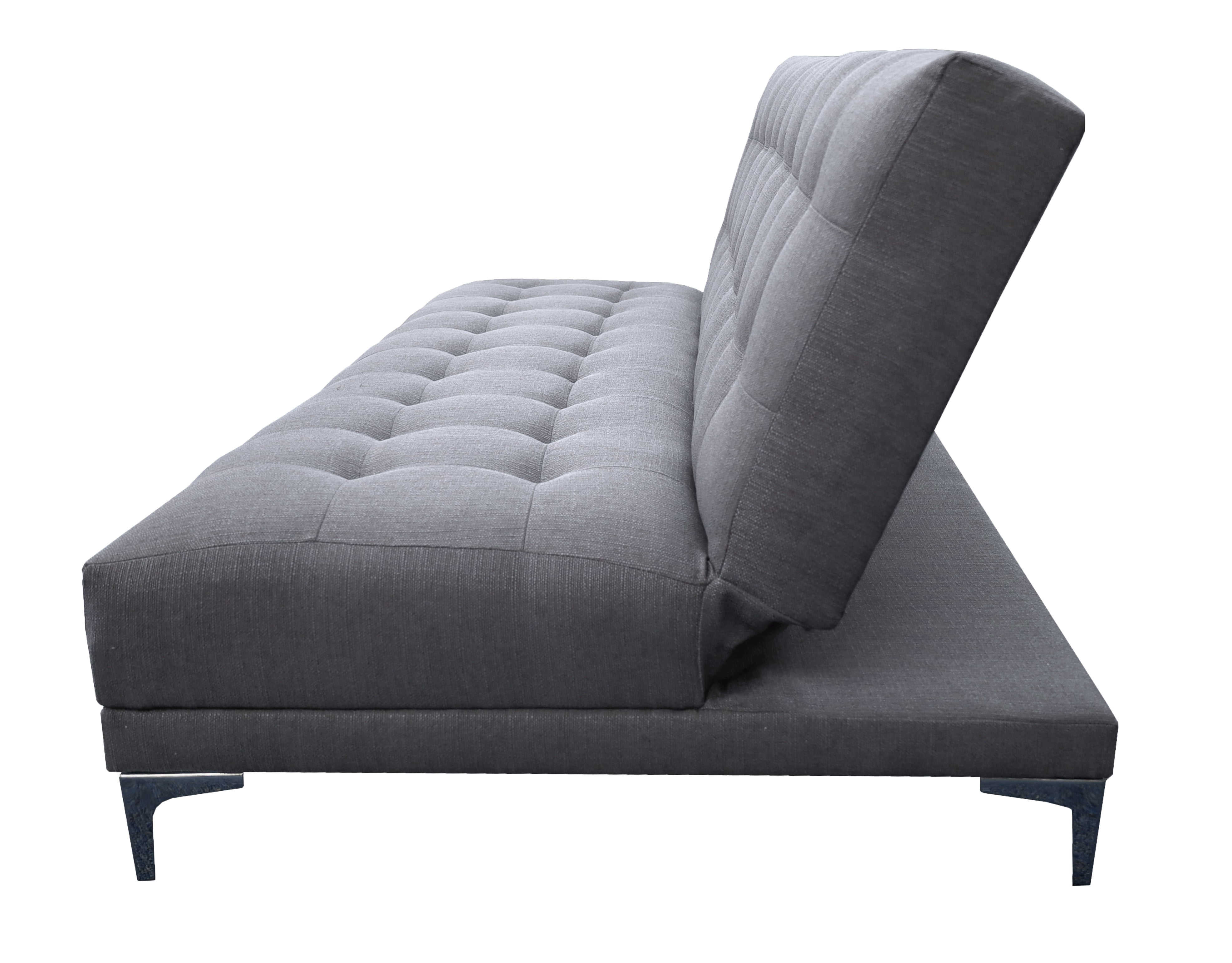 Sofa Cama Reclinable El Bazar Store Verso Gris plata, Futon Abotonado Matrimonial 3 posiciones, Sala