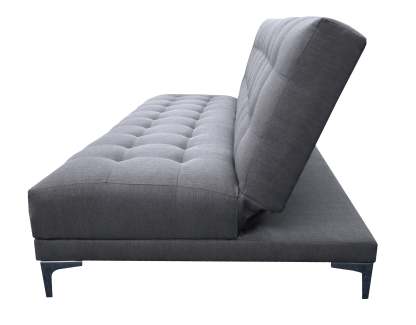 Sofa Cama Reclinable El Bazar Store Verso Gris plata, Futon Abotonado Matrimonial 3 posiciones, Sala