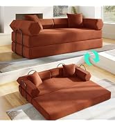 SAVENICA - Sof&aacute; cama convertible de 79 pulgadas, sof&aacute; modular con durmiente extra&iacute;ble, futbol plegable 5 en 1...