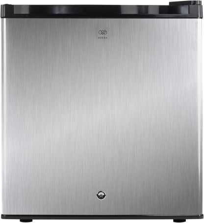 AVERA Frigobar 45L con Llave | Mini Refrigerador con Congelador, Puerta Reversible y Control de Temperatura 0°C-10°C | Ideal para Oficina, Cuarto o Minibar | FB46L