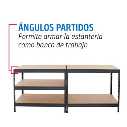 Estante Rivet 5 Nivel(es) 90x176x40 cm Gris