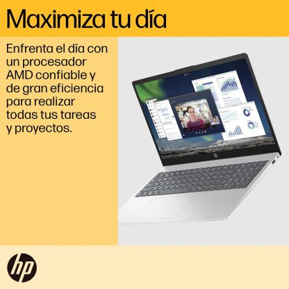 HP Laptop 15-fc0080la, AMD Ryzen 7, 16 GB, 512 GB SSD, 15.6, HD, Windows 11 Home, Teclado en Español, Garantía México, Plateado | Microsoft 365 Personal 12 Meses + Curso Multilenguajes