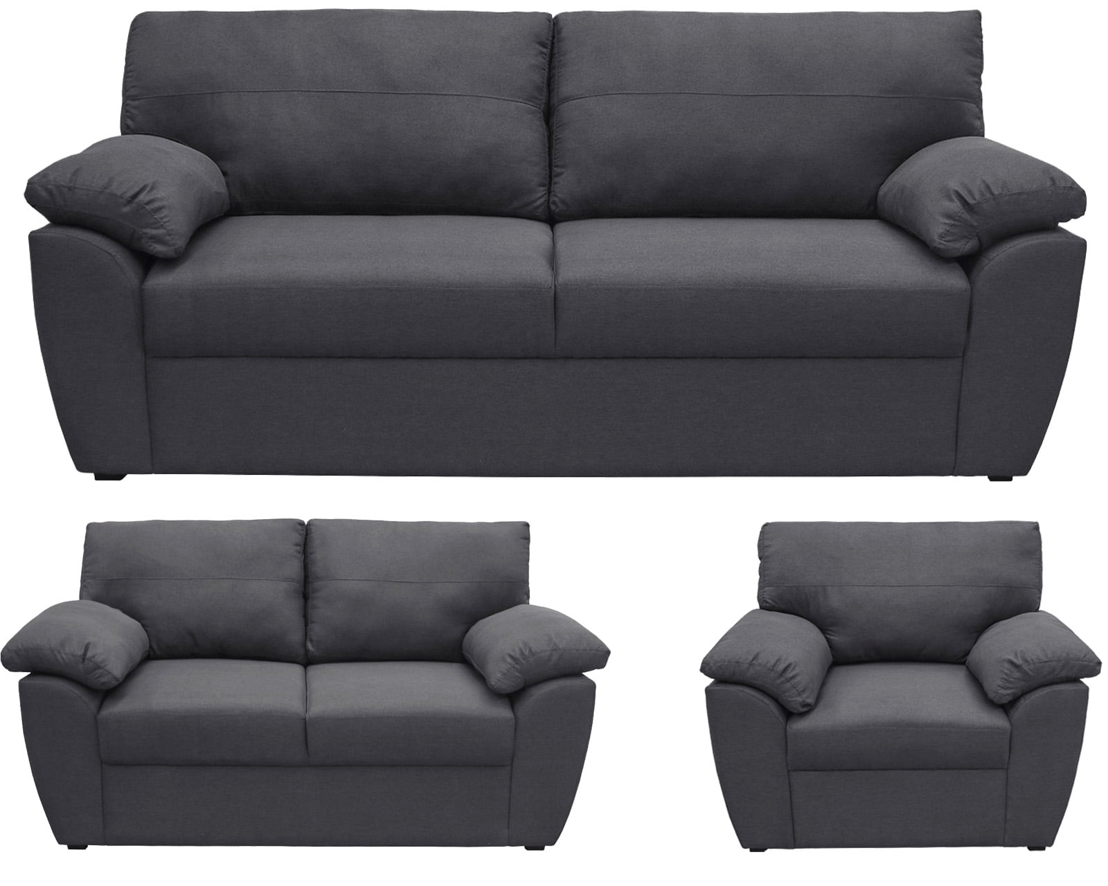 SALA ZERO GRIS 3-2-1, SOFA, LOVE SEAT Y SILLON